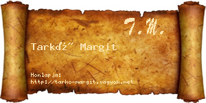 Tarkó Margit névjegykártya